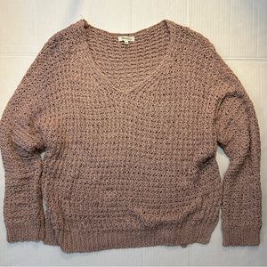Miracle - Dusty Pink - V-Neck Sweater - Size Medium/Large